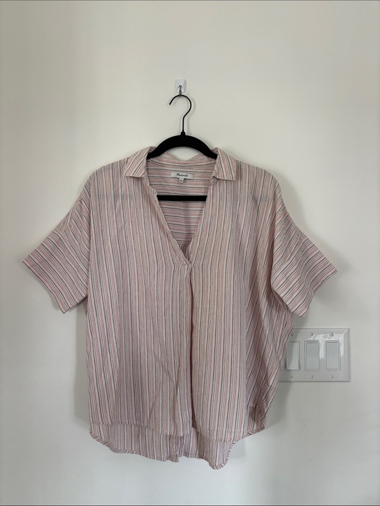 Madewell Tops - Madewell Cotton Pink Striped Top
